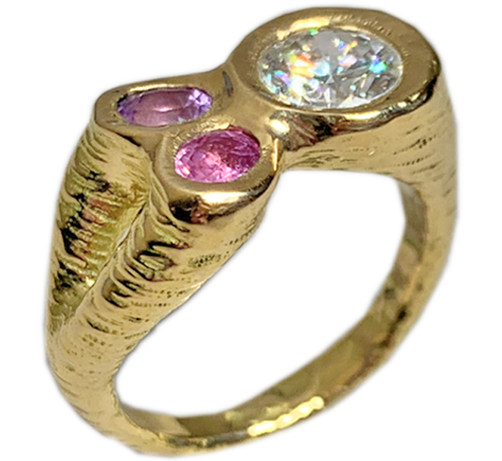 bespoke sapphire and diamond ring