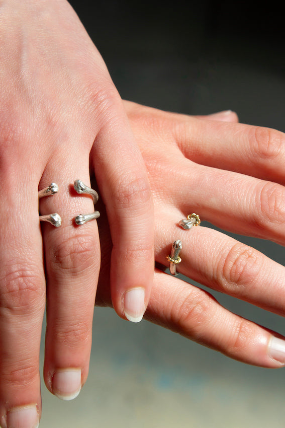 Double Bone Reliquary Ring