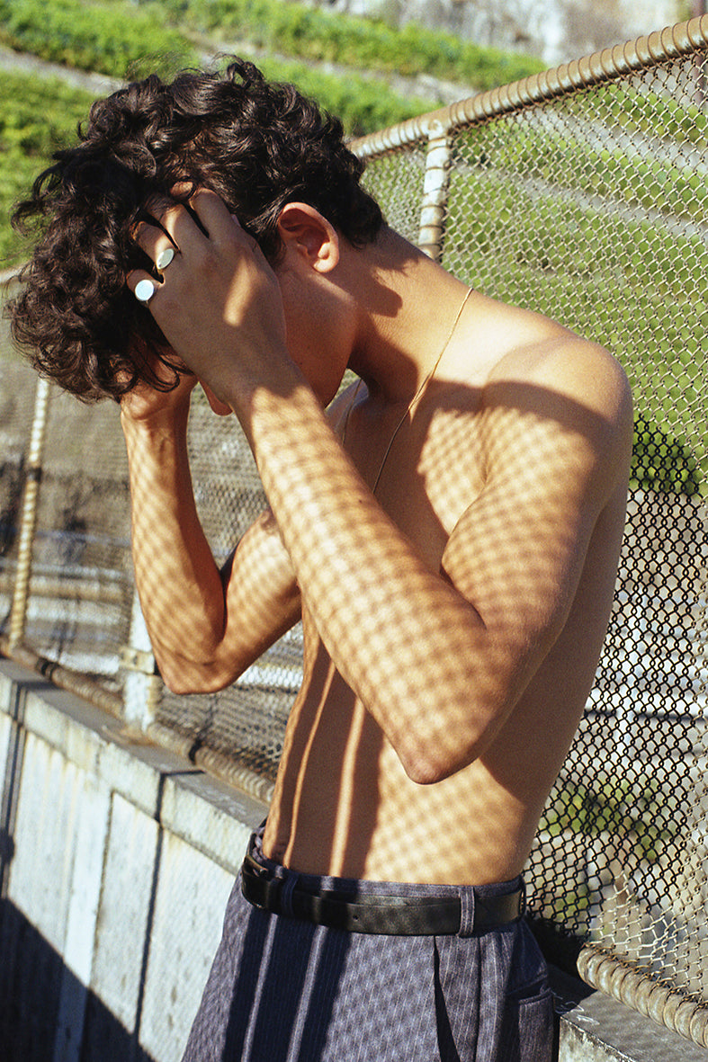 Ulysse wearing Violette Stehli signet rings. Photo by Angélique Stehli.