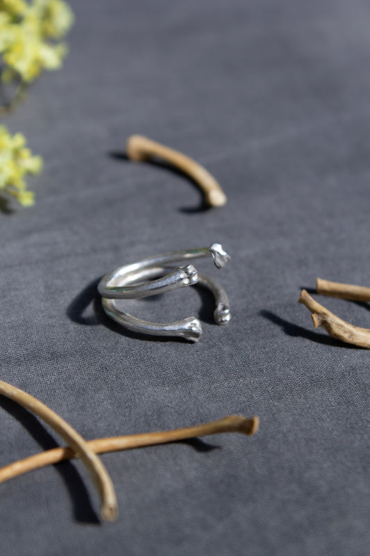 Double Bone Reliquary Ring