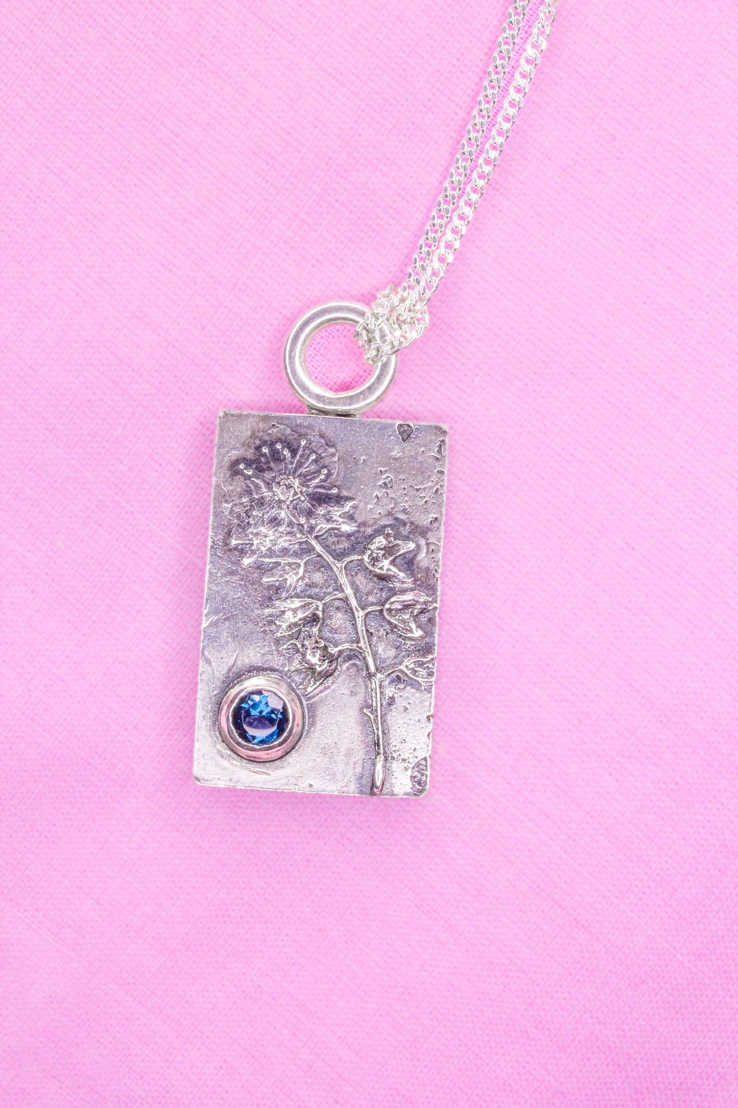 Pendentif Ghost Flower ★ Topaze Blue London
