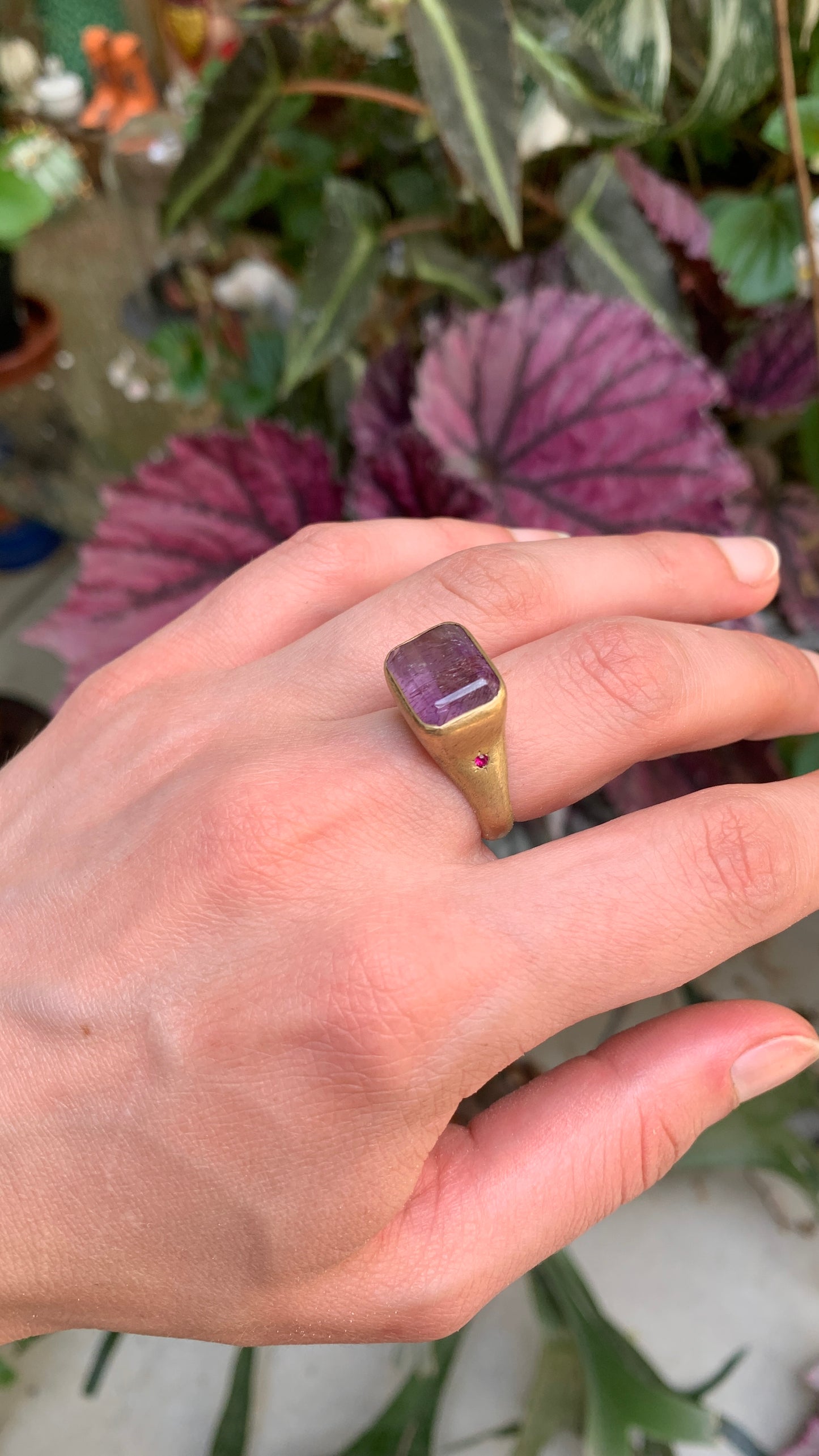 Amethyst & Ruby Ring