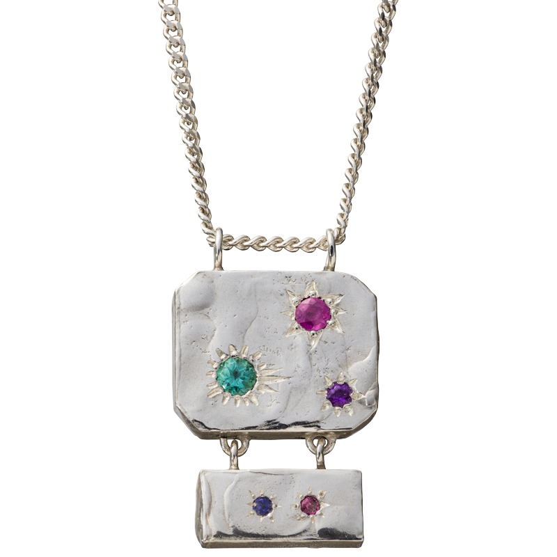 Pendentif Céleste cinq pierres - 2