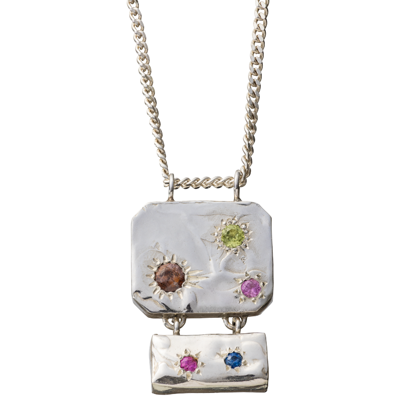 Pendentif Céleste cinq pierres - 1