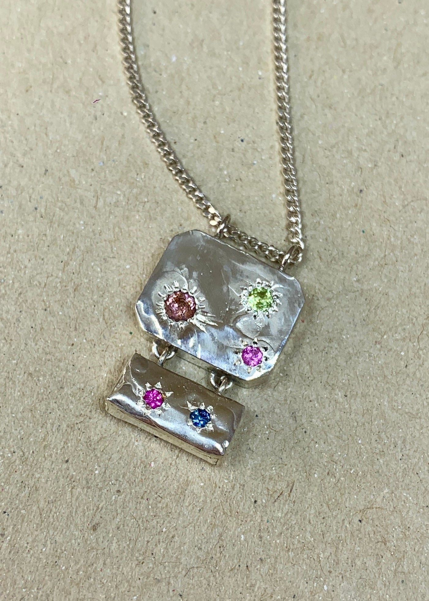 Pendentif Céleste cinq pierres - 1