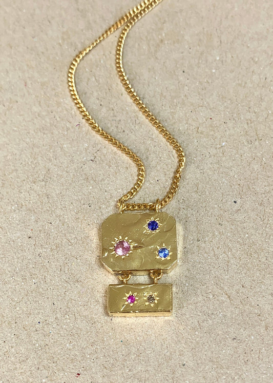 Pendentif Céleste cinq pierres - 3