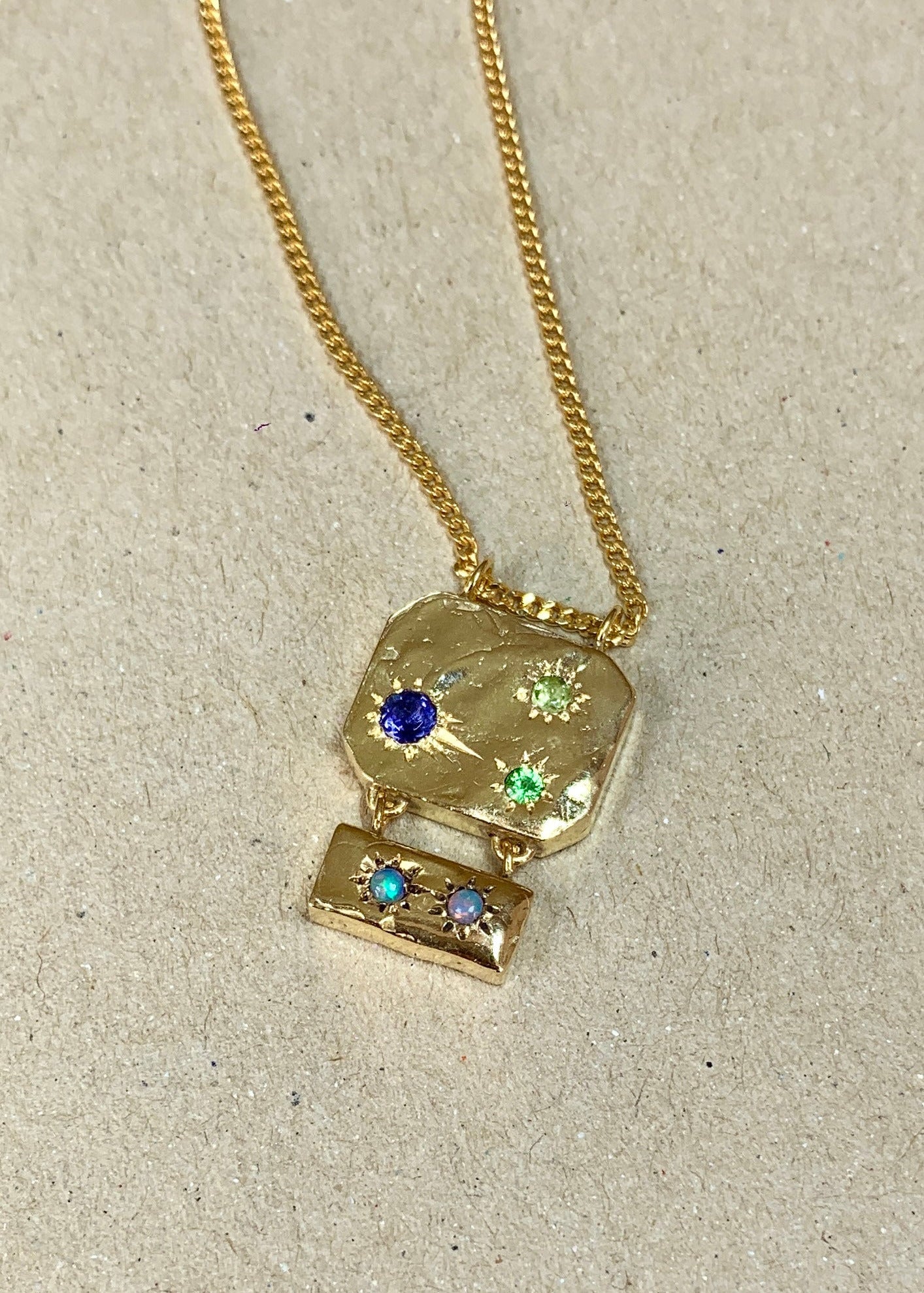 Pendentif Céleste cinq pierres - 5