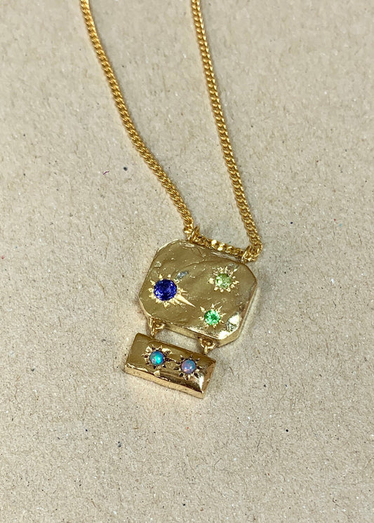 Pendentif Céleste cinq pierres - 5