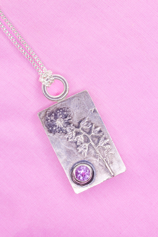 Pendentif Ghost Flower ★ Améthyste