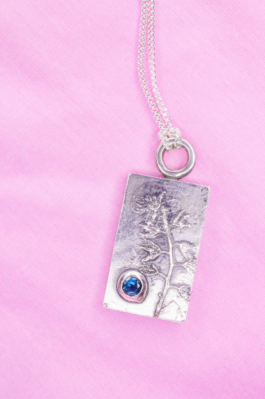 Pendentif Ghost Flower ★ Topaze Blue London