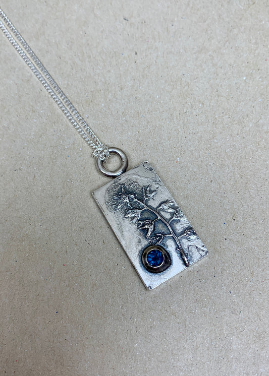 Pendentif Ghost Flower ★ Topaze Blue London