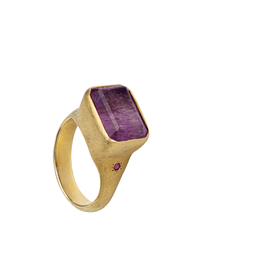 Amethyst & Ruby Ring