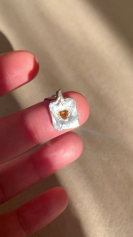 Pendentif Cœur Citrine
