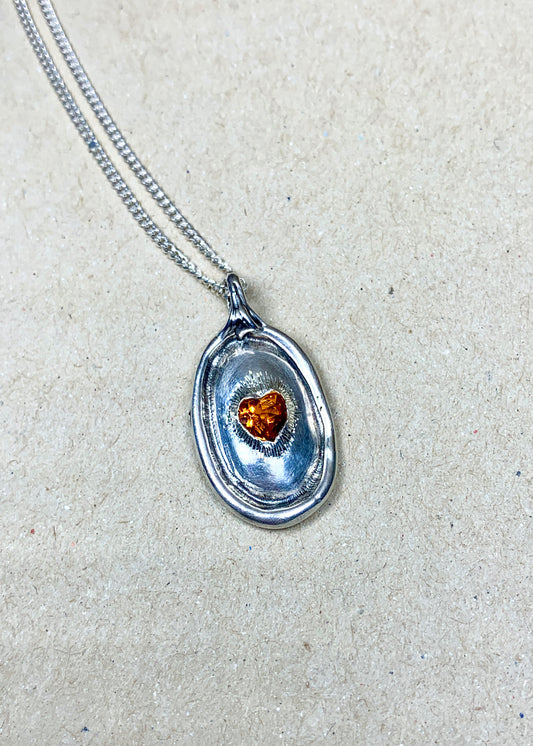 Citrine Heart Pendant