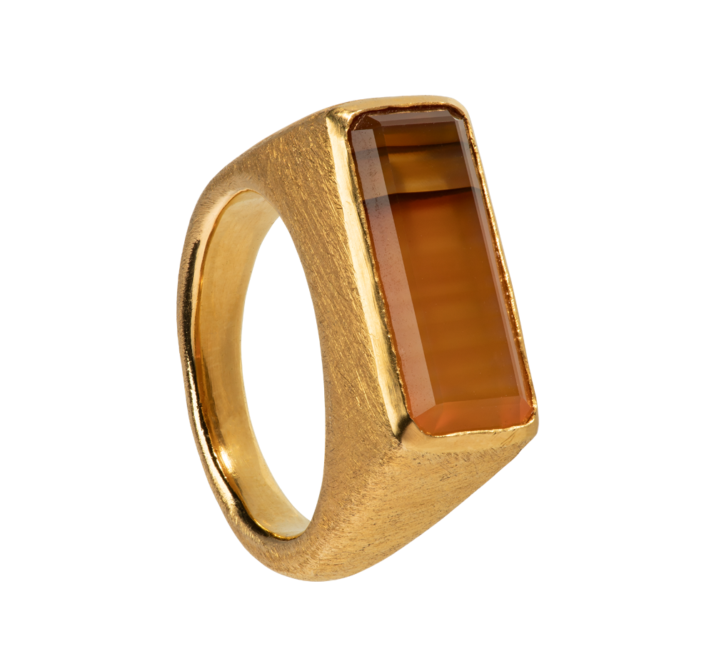 Banded Carnelian Ring